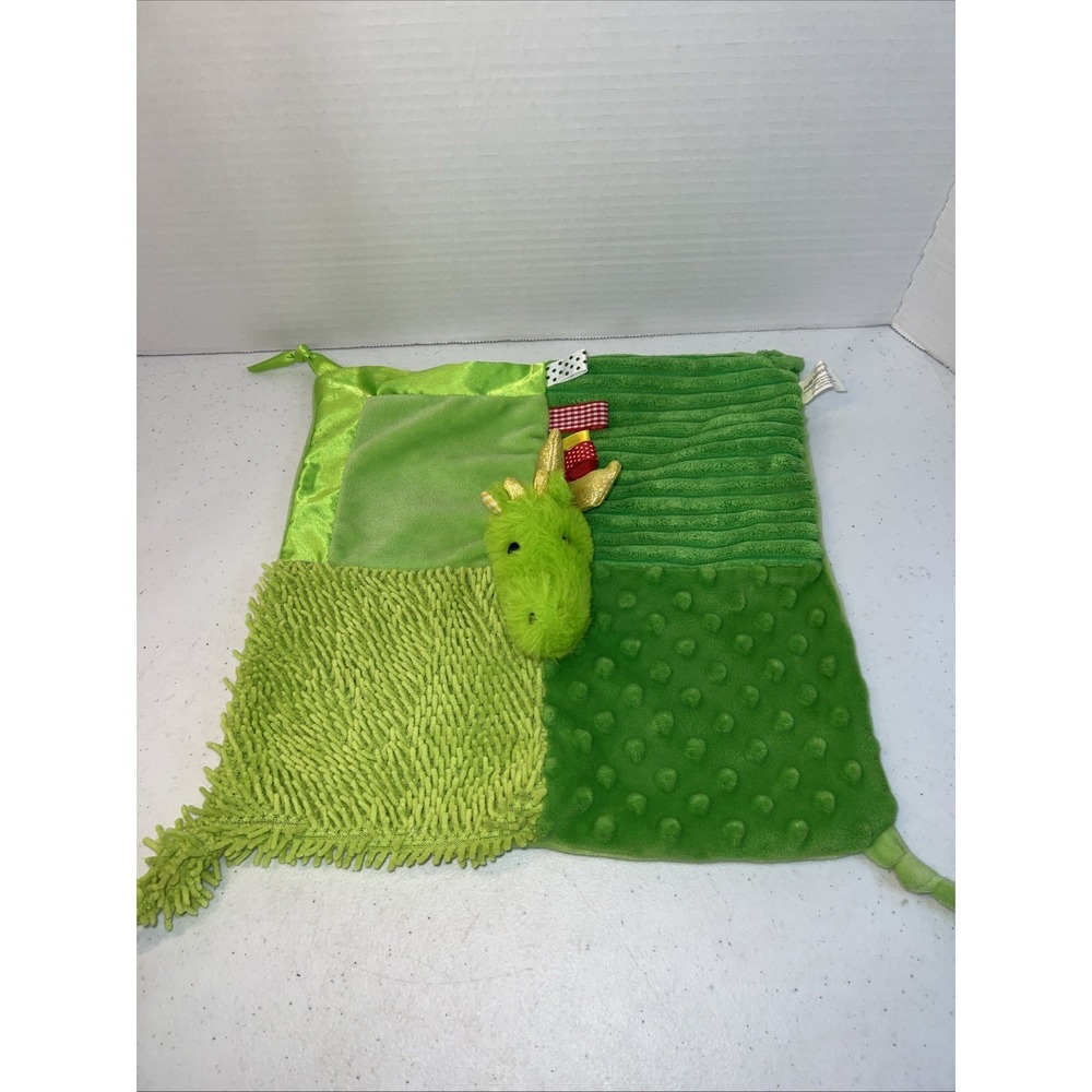 Green Dragon Lovey Security Baby Blanket Toy Make Believe Ideas